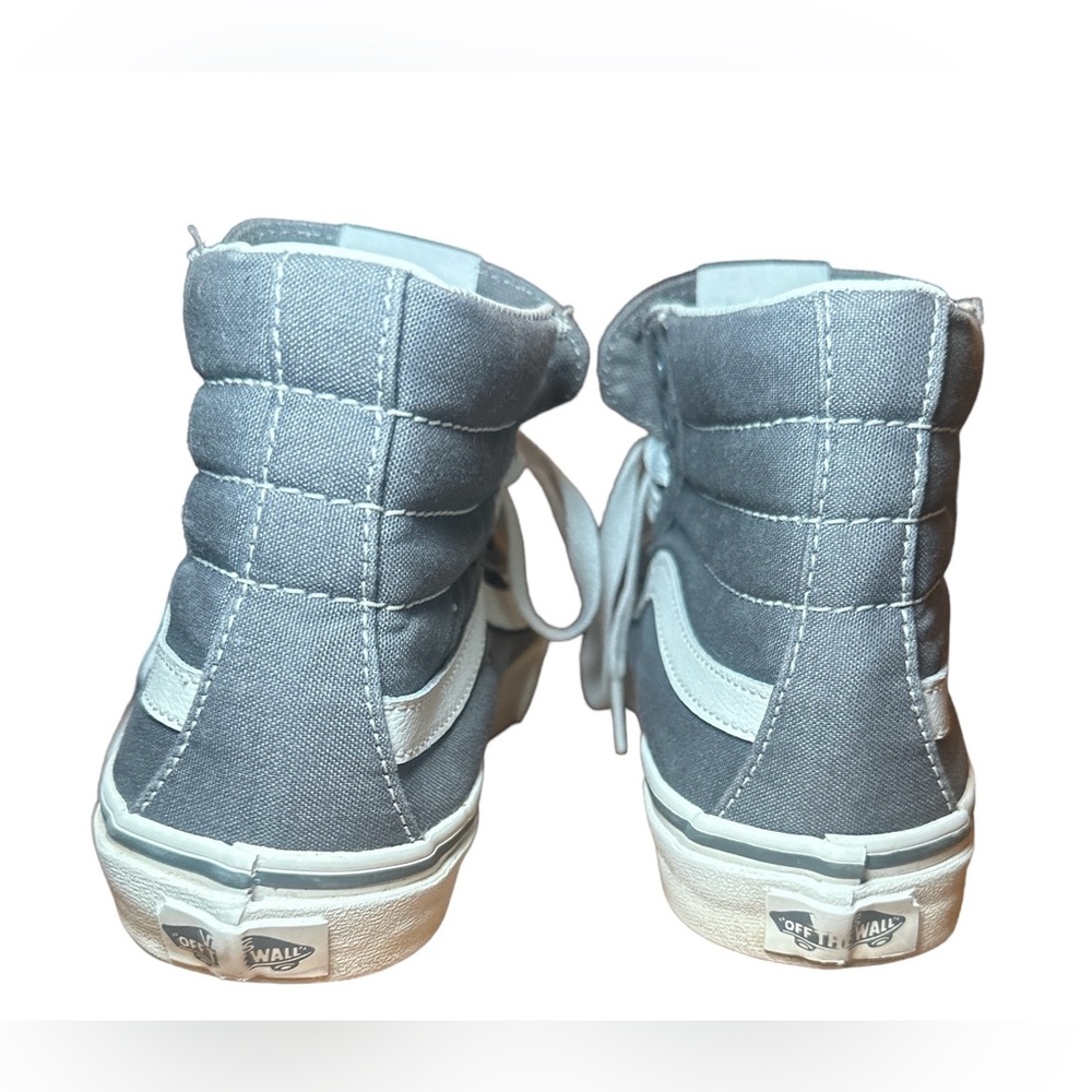 Vans Off The Wall High Top Gray White  Mens 5.5 Womens 7 Skate Shoes - Picture 3 of 8